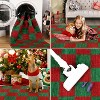 TackView Christmas Geometric Plaid Rug, Non-Slip Hallway Rugs, Washable Low Pile Carpet, Indoor Floor Mats for Laundry - 4 of 4