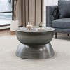 XINGHANZHENXUAN Metal Coffee Table, Round Hourglass Accent Table, No Assembly Required, Modern Minimalist Living Room Furniture - 4 of 4