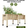 TROPOW Raised Garden Bed with Legs, Elevated Wooden Planter Box - 4 of 4