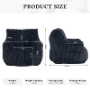 Soft Corduroy Bean Bag Chair with Memory Foam Filling, Tufted Round Lounge Seat for Modern Indoor Spaces, No Assembly Needed-Baofuwish - 4 of 4