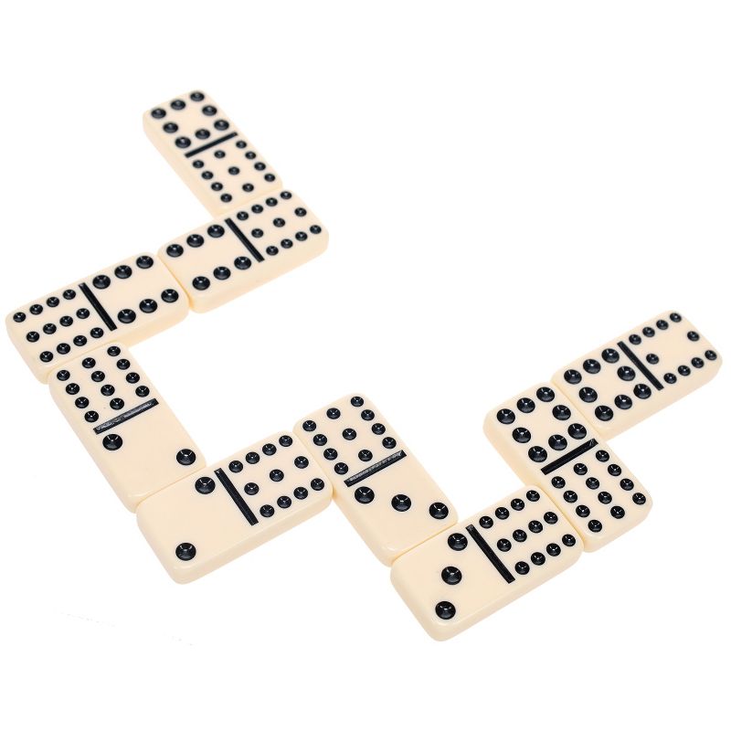 WE Games Double Twelve Dominoes - Ivory Colored Tiles, Thick Size, 6 of 10