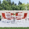 vidaXL Highback Chair Cushions 6 pcs Melange Red 47.2"x19.7"x2.8" Fabric - 4 of 4