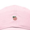 Dalix Lil Peach Embroidered Cotton Summer Cute Outdoor Baseball Cap Dad Hat Womens - 2 of 4