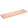vidaXL Wall Shelf Light Brown 70.9 in.x19.7 in.x(0.8 in.-1.6 in.) Treated Solid Wood Oak - 2 of 4