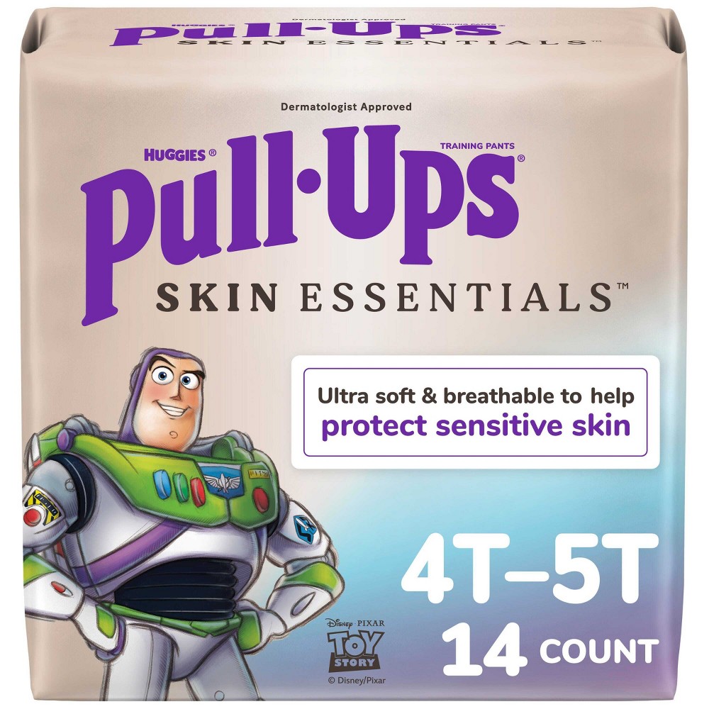 Pull-Ups Boys' Skin Essentials Training Pants - 4T-5T - 14ct: Disposable, Wood Fluff Pulp, 38-50 lbs