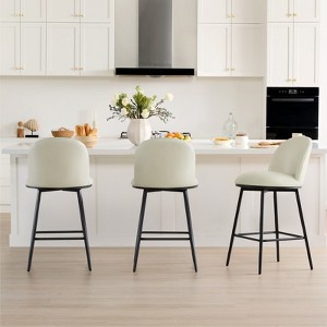 Spruce&Spring Swivel Counter Bar Stool Set 26 in Barstools with Metal Frame - 1 of 4