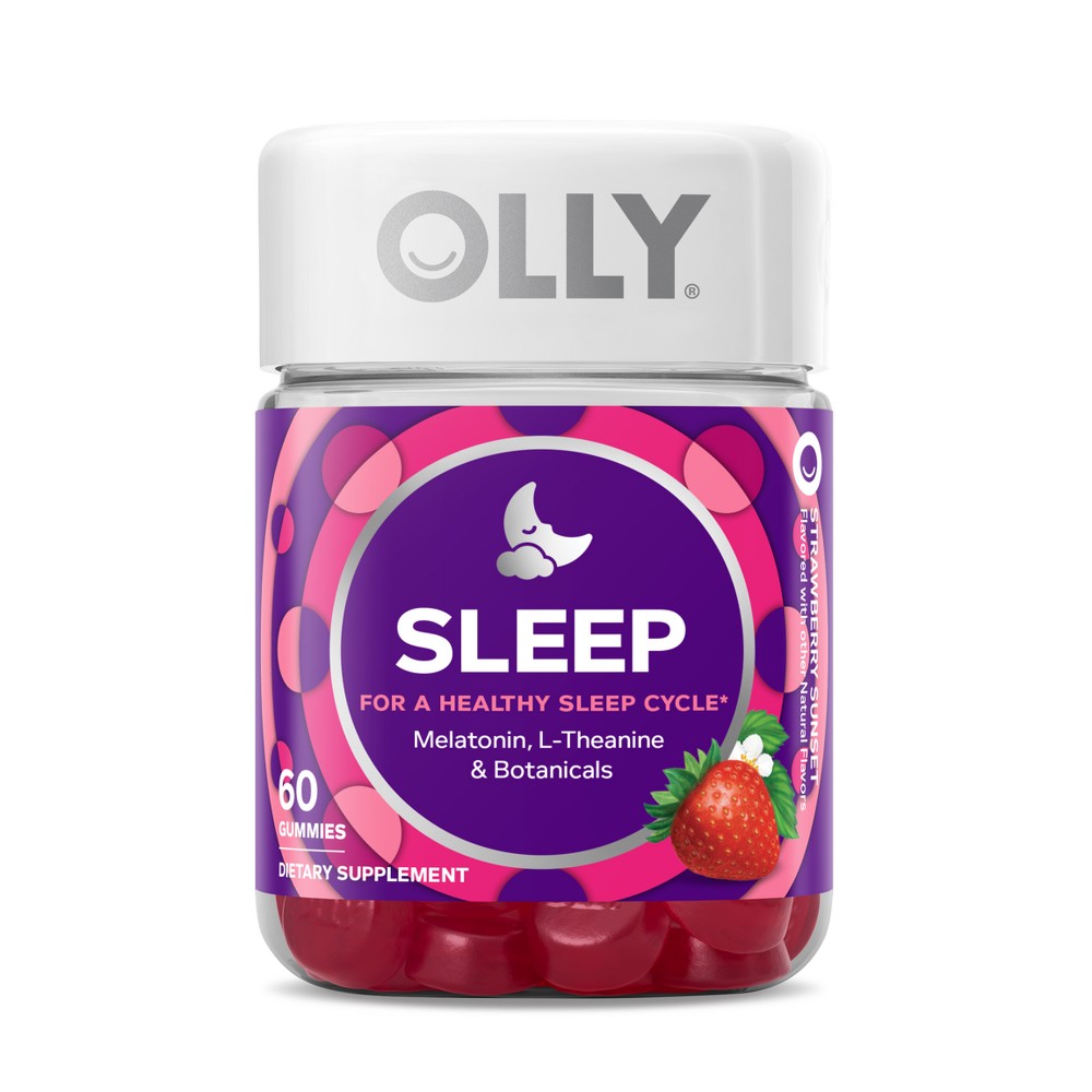 Photos - Vitamins & Minerals Olly Sleep Gummies - Strawberry Sunset - 60ct 