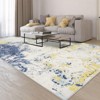 Area Rugs, Modern Abstract Accent Rugs with Non-Slip Backing, Stain-Resistant Soft Low Pile Rugs, Machine Washable Contemporary Printed Floor Carpet - 4 of 4