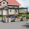VEVOR 10'x13' Outdoor Retractable Pergola with Canopy, Aluminum Pergola with Retractable Canopy, Modern Pergola with Sun Shade Canopy, Gray - 2 of 4