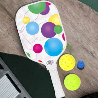 8 Pack Pickleballs with 8 Racket Grips, 40 Holes Outdoor Pickleball Balls, High Visibility & Bounce