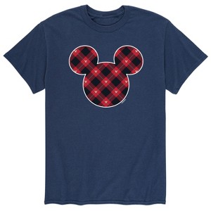 Men's - Disney - Mickey Silhouette Plaid Fill Short Sleeve Graphic T-Shirt - 1 of 4