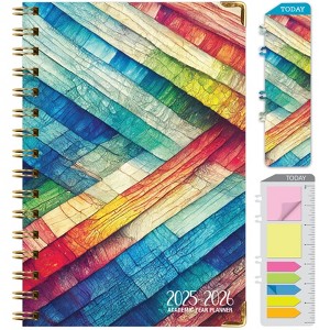 Global Printed Products Hardcover AY 2025-2026 Fashion Planner - 5.5"x8" (Rainbow Oak) - 1 of 4