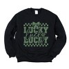 Simply Sage Market Lucky Stacked Coquette Sweatshirt - 3 of 4