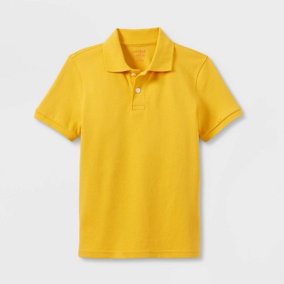 Boys' Short Sleeve Interlock Uniform Polo Shirt - Cat & Jack™ Gold