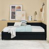 CAVINAS Full Size Bed Frame, Velvet Upholstered Tufted Bed Frame with 2 Drawers, Sofa Bed Frame with Comfortable Backrest and Armrests - 2 of 4