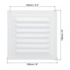 Unique Bargains Aluminum Alloy Exterior Wall Outlet Louvered Vent Cover 6 x 6 Inch White 2 Pcs - 2 of 4
