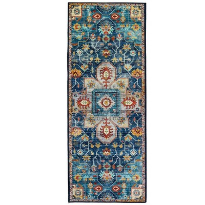 Homefires Sultan Indoor Runner Rug – Ornamental Traditional Pattern in 20" x 54", Ideal for Entryways and Hallways