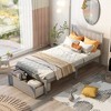 Whisen Wood Twin Size Platform Bed with Under-bed Drawer - 3 of 4