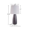 Set of 2 Shavontae Poly Table Lamps Gray - Signature Design by Ashley: Nightstand, Drum Shade, UL Listed - 4 of 4