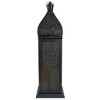 Northlight 30.5" Black and Gold Moroccan Style Pillar Candle Floor Lantern - 4 of 4