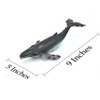 Collectible Wildlife Gifts | Humpback Whale, Hand Painted, High Quality, Soft Rubber Whale, Realistic, Toy Figure, Model, Gift,    9"   F098 B495 - 2 of 4