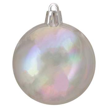 Northlight Clear Iridescent Shatterproof Shiny Finish Christmas Ball Ornament 2.5" (60mm)