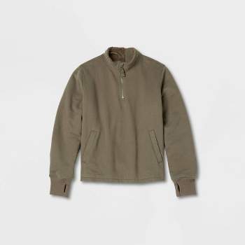 Men's Adaptive Faux Shearling Fleece Jacket - Goodfellow & Co™ Dark Green