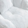 PAGED Giant Bean Bag Chair with Footstool, Faux Fur Shell-Shaped Lazy Floor Sofa Chair with High-Quality Foam, Beanbag Chair for Living Room - 3 of 4