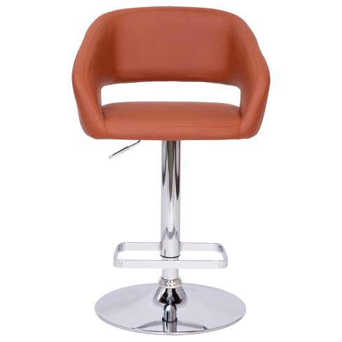 Flash furniture contemporary vinyl adjustable best sale height barstool with chrome base