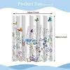 LunaLulinlk pring Shower Curtain 72" X 72" Butterfly Flowers Waterproof Bathroom Decor with 12 Hooks - 4 of 4