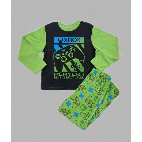 Boys' Xbox 2pc Pajama Set - Green 8 : Target