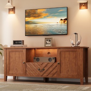 TV Stands for Living Room, Entertainment Center with Led Lights, Television Stands for 65 inch tv, TV Console with 2 Storage and 1 Drawer for Bedroom - 1 of 4