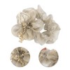 Unique Bargains Women's Fashion Elegant Leaves Flowers Hair Hair Ties Champagne 1 Pc - 3 of 3