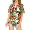 LA LEELA Hawaiian Shirts Womens Casual Summer Beach Party Colorful Blouses Short Sleeve Vacation Tops Button Up Dress Shirts for Women - 4 of 4