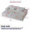 NicBex Couches for Living Room 102" Oversized Sectional Lounge Chaise Flexible Combinations Cloud Plush Loveseat with Reclining Sofa Bed, Grey - 3 of 4