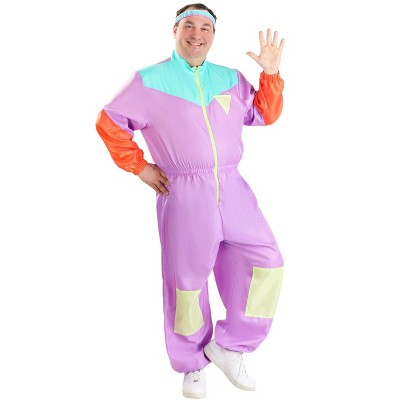 HalloweenCostumes.com Men's Plus Size 80's Tracksuit Costume | Exclusive Retro-Inspired Attire for Halloween, Parties, and 80's Themed Celebrations