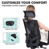 SKONYON Mesh Office Chair High Back Ergonomic Swivel Chair w/ Headrest - 4 of 4