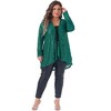 Agnes Orinda Women's Plus Size Sequin Sparkly Long Sleeve Open Front Shimmer Glitter Cardigans - 3 of 4