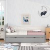 Twin Size Platform Bed with Trundle for Bedroom - 4 of 4
