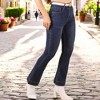 Anna-Kaci Women's High Waist Flare Jeans with Stretch Fabric and Classic Five-Pocket Design for a Comfortable, Slimming Fit - 3 of 4