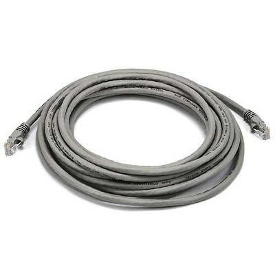Monoprice Cat5e Ethernet Patch Cable - 20 Feet - Gray | Network Internet Cord - RJ45, Stranded, 350Mhz, UTP, Pure Bare Copper Wire, 24AWG