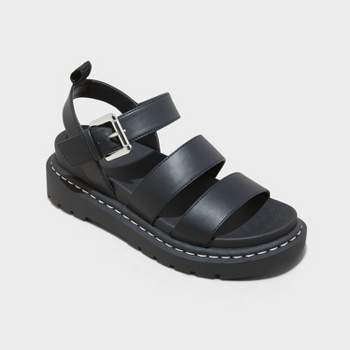 Women's Thalia Lug Slide Sandals - Wild Fable™ Black