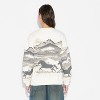 Women's Wild Horses Fleece Graphic Sweatshirt - Cream/Gray - 3 of 3