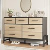 7-Drawer Dresser for Bedroom, 52" Wide Freestanding Wooden Chest, Closet Storage Organizer for Living Room, Hallway, or Entryway - 3 of 4