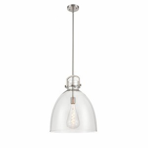 Newton Bell - 1 Light Stem Hung Pendant In Industrial Style-21.63 Inches Tall and 16 Inches Wide - 1 of 1