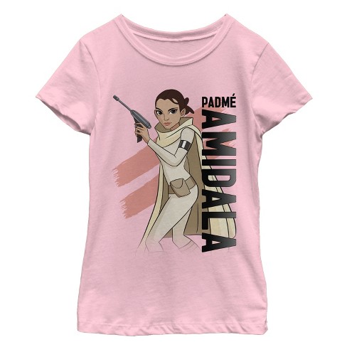 Disney Lucasfilm Girl's Star Wars: The Phantom Menace Padme Amidala Queen  Child T-Shirt