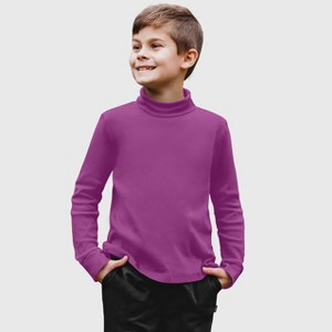 City Threads Kids Soft Cotton Turtleneck - USA-Made, Breathable & Versatile Layering Top for Boys and Girls - 1 of 4