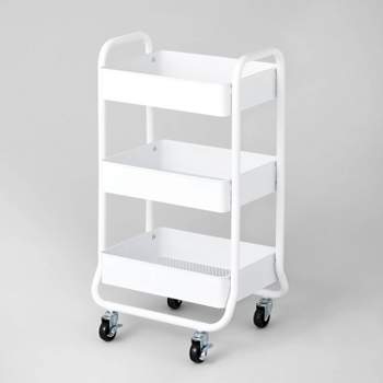 3 Tier Metal Utility Cart White - Brightroom™