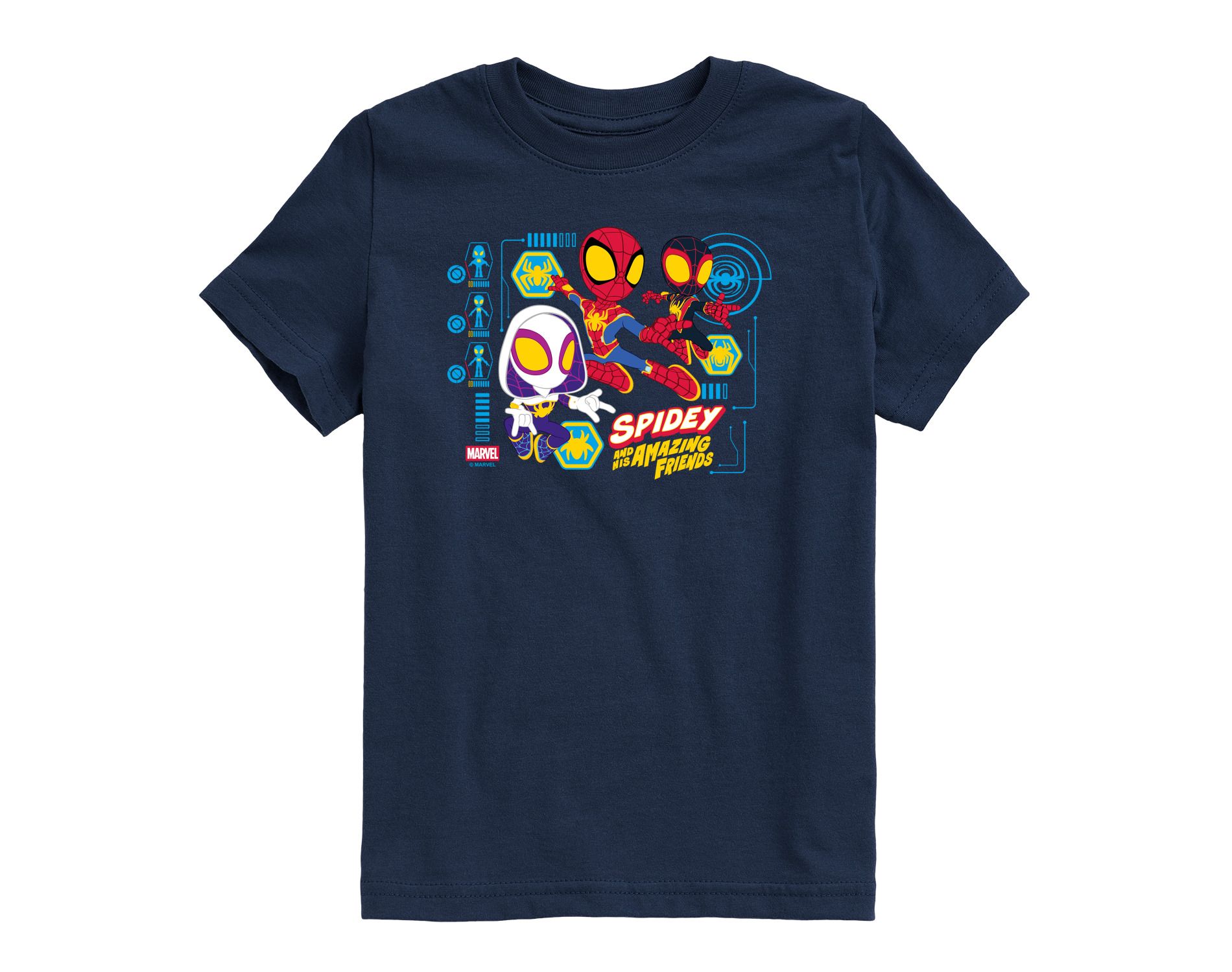 Boys' Spidey & His Amazing Friends Web Spinner Collage  - Navy - 2T
