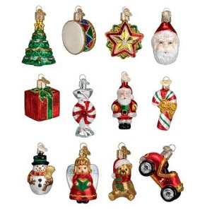 Old World Christmas 2.75 In Mini Christmas Set Ornament St/12 Santa Star Tree Ornament Sets - 1 of 4